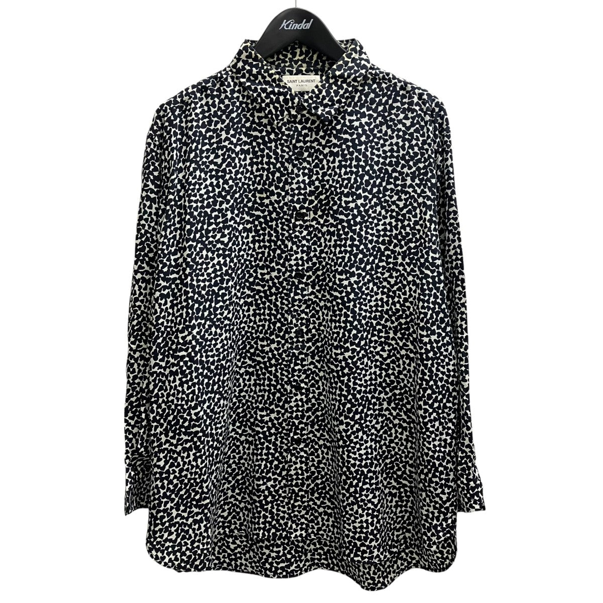 Saint Laurent Paris 15SS エディ期 ハート総柄シャツ 古着・中古-1枚目のアイテム画像