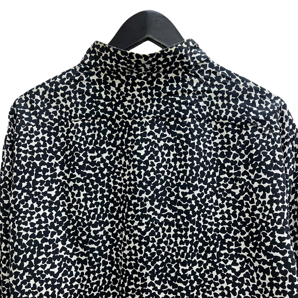 Saint Laurent Paris 15SS エディ期 ハート総柄シャツ 古着・中古-4枚目のアイテム画像