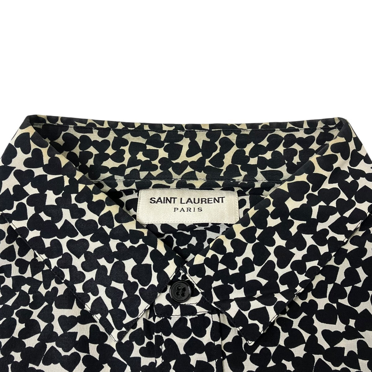 Saint Laurent Paris 15SS エディ期 ハート総柄シャツ 古着・中古-5枚目のアイテム画像