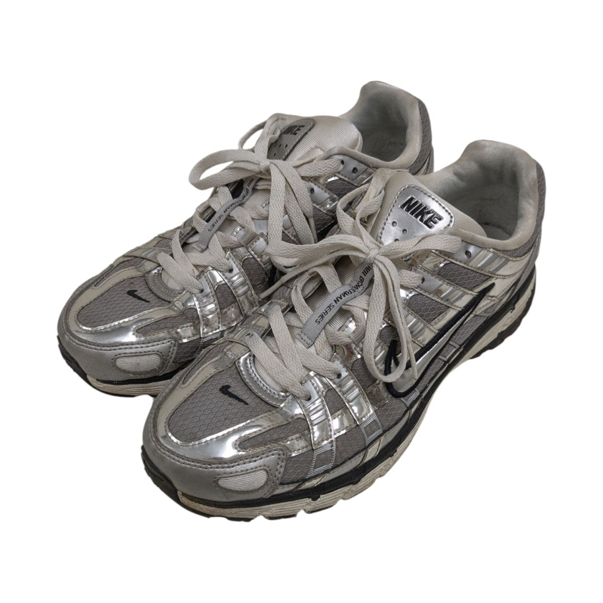 NIKE P-6000 Metallic Silver Sail Black ローカットスニーカー 古着・中古-1枚目のアイテム画像