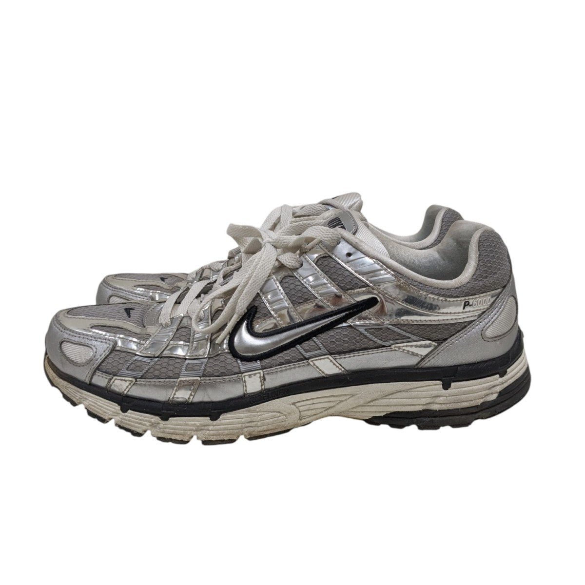 NIKE P-6000 Metallic Silver Sail Black ローカットスニーカー 古着・中古-3枚目のアイテム画像