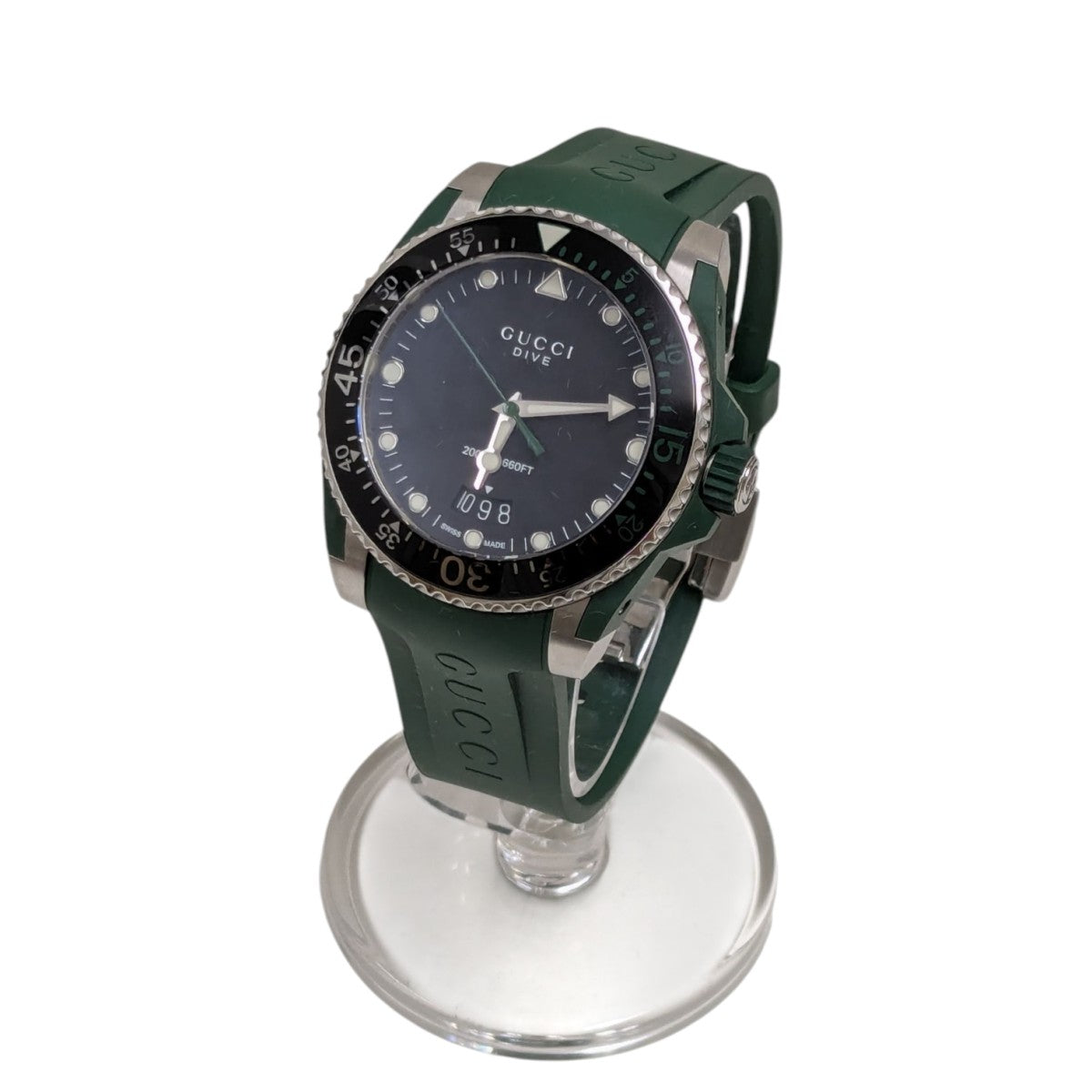 GUCCI ラバー クォーツ ダイバーウォッチ 136．3 古着・中古-1枚目のアイテム画像
