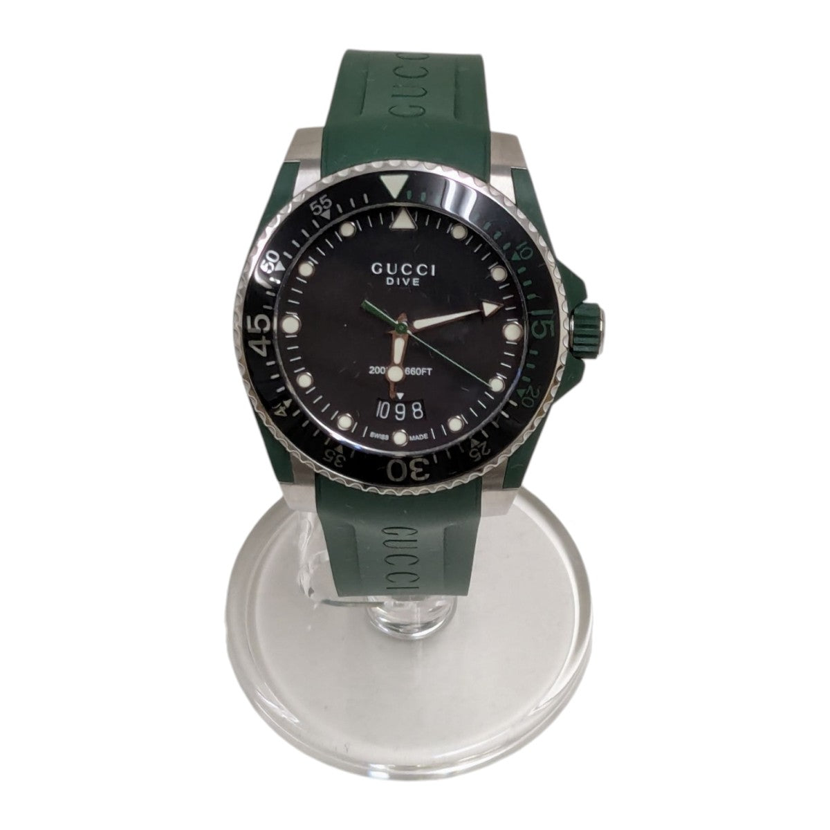 GUCCI ラバー クォーツ ダイバーウォッチ 136．3 古着・中古-2枚目のアイテム画像