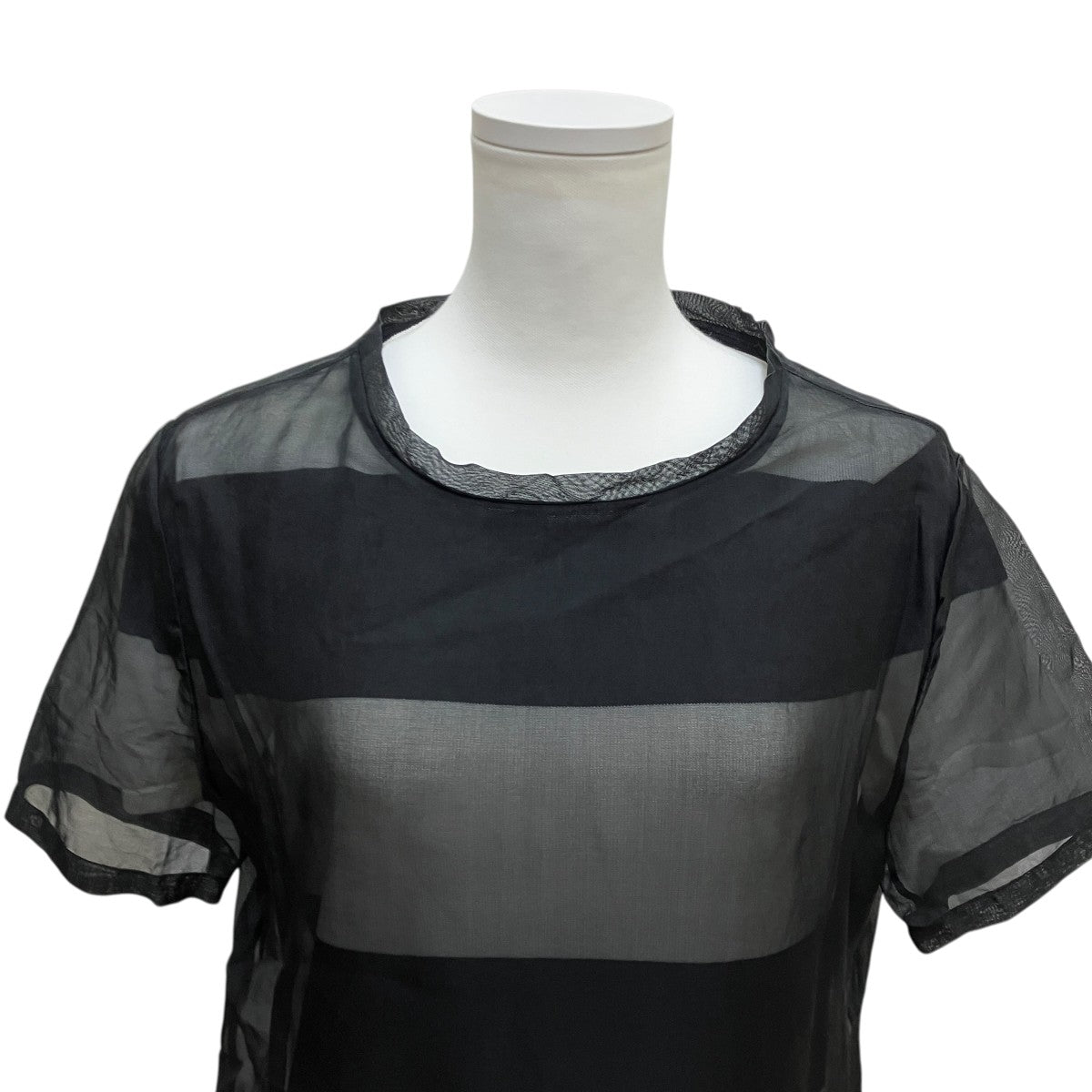 ALEXANDER WANG 無地×ボーダーシースルーチュニック 古着・中古-2枚目のアイテム画像
