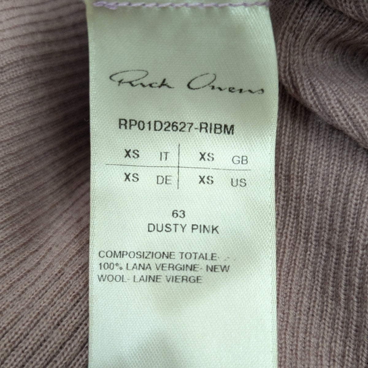 RICK OWENS ニットワンピース 古着・中古-6枚目のアイテム画像