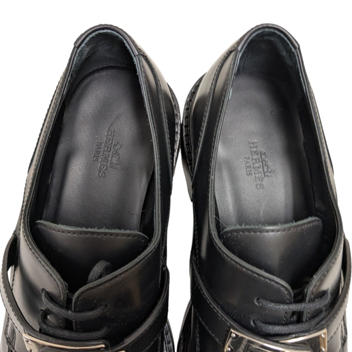 HERMES エルメス ファースト ローファー HERMES(エルメス) first oxford shoeレザーシューズ ブラック サイズ