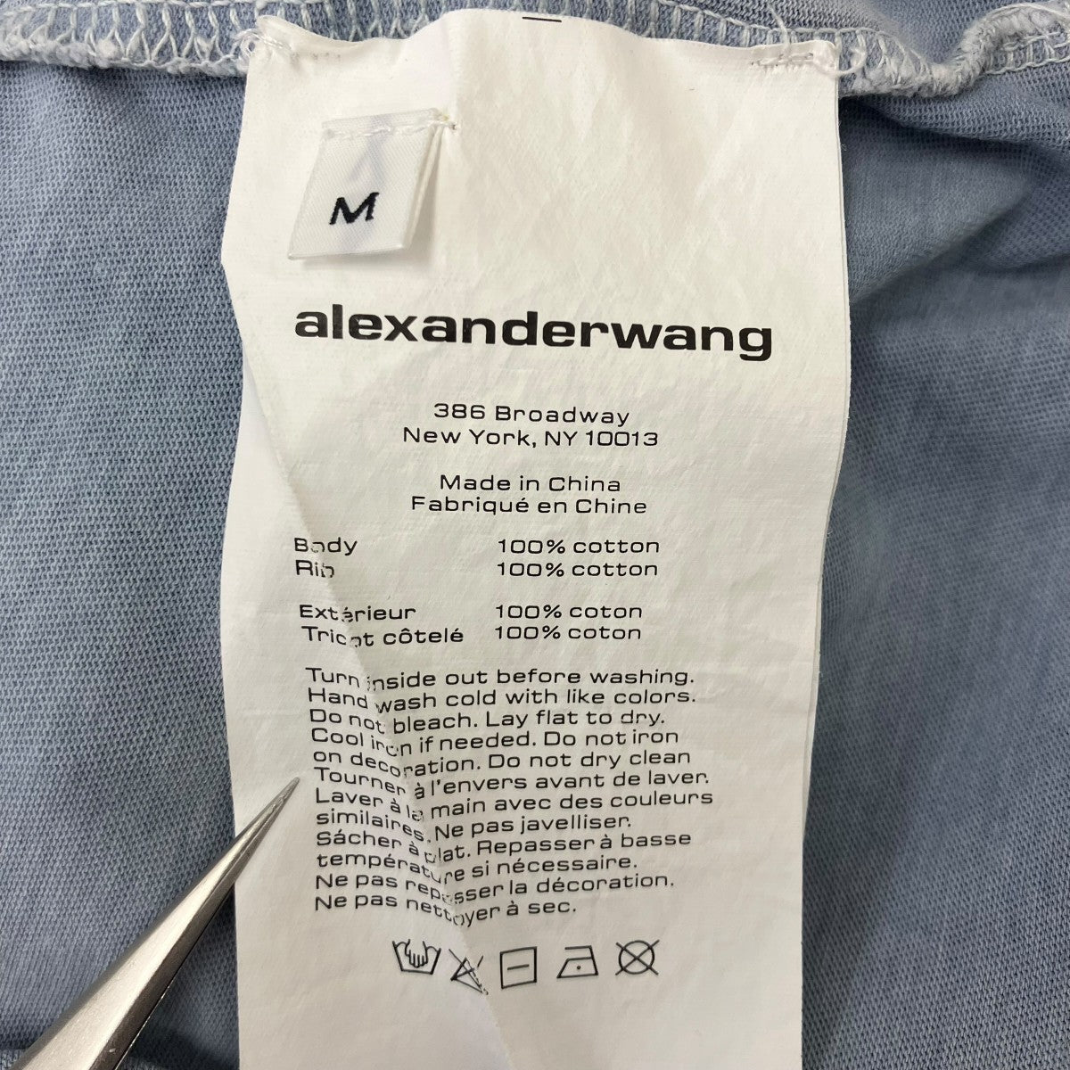 ALEXANDER WANG ラインストーンロゴTシャツ 古着・中古-7枚目のアイテム画像