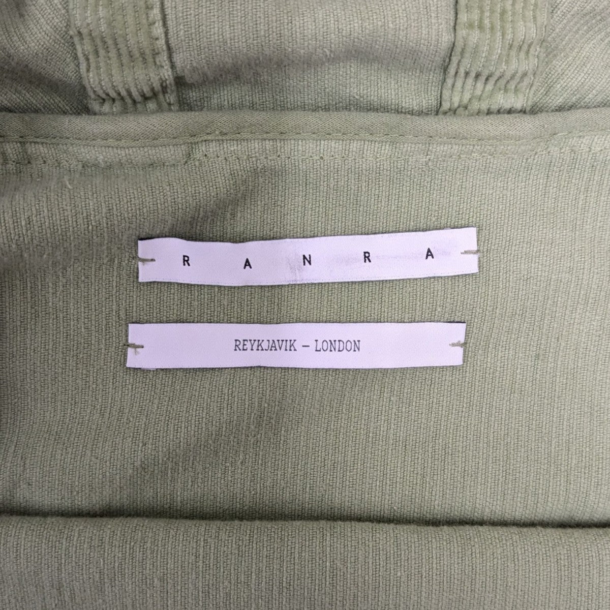 【Klifur Hooded Jacket Sage】 ジップコーデュロイフーディー