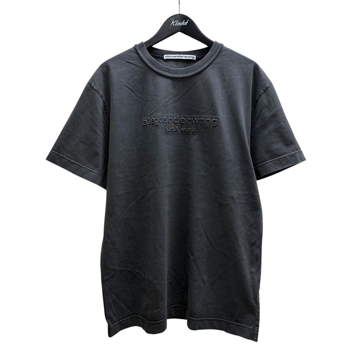 SHORT SLEEVE TEE WITH ACID WASH ＆ EMBOSSED LOGO エンボスロゴTシャツ