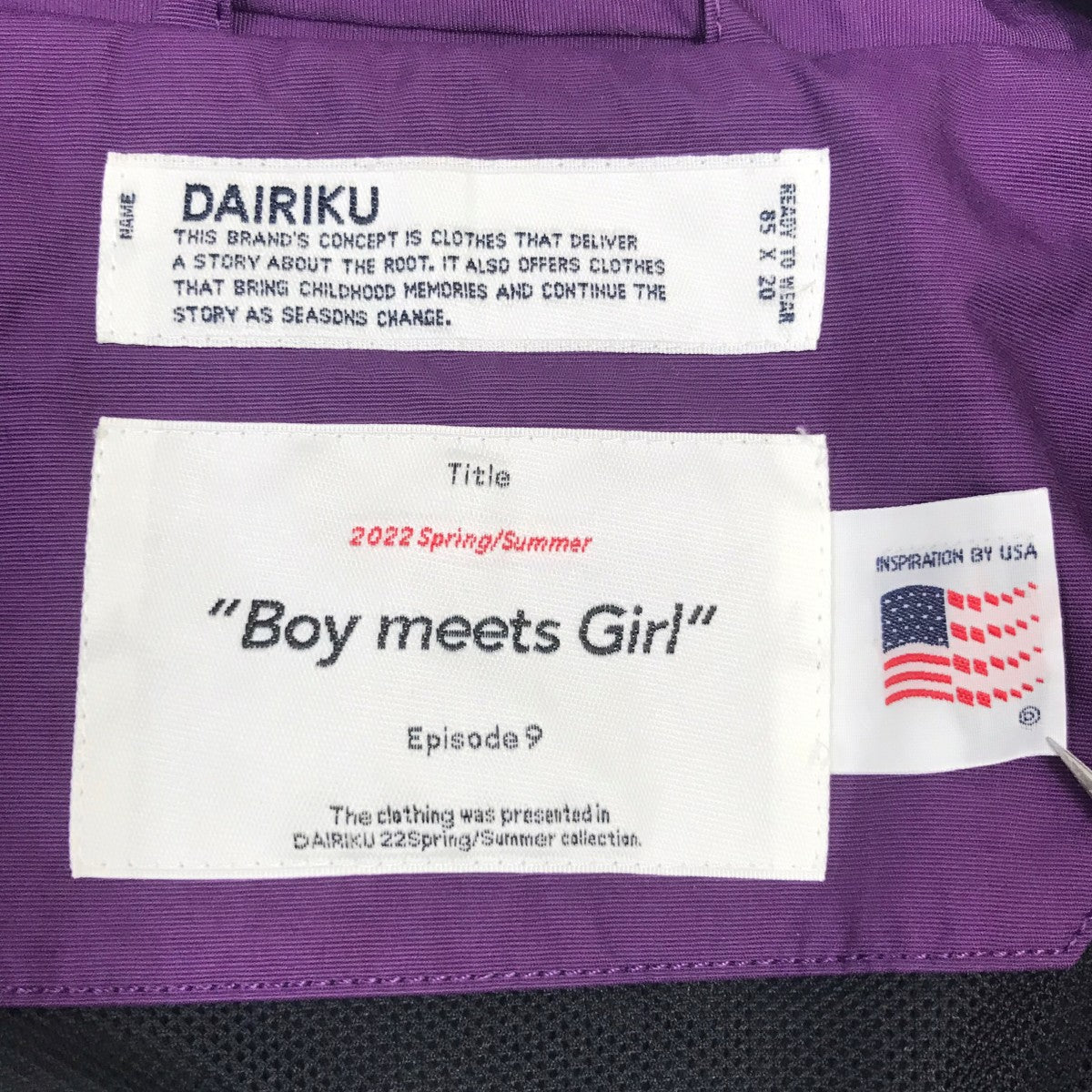 DAIRIKU(ダイリク) 22SS BMG Nylon Coat ナイロンコート 22SS O-6