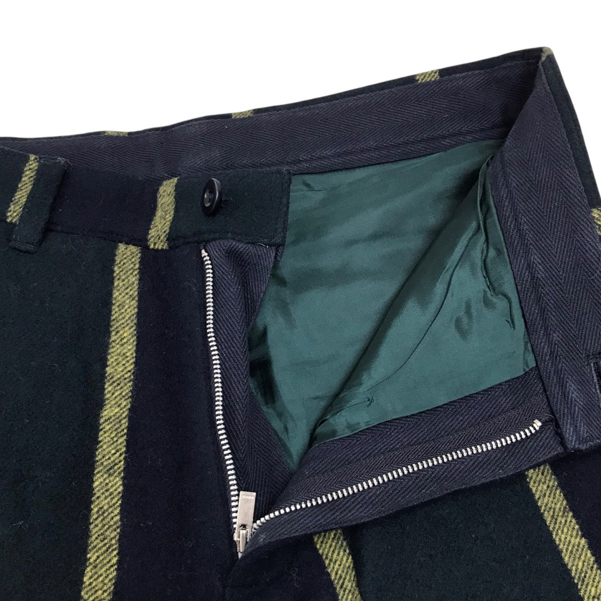 sacai(サカイ) ウールストライプパンツ 16-01181M ネイビー×イエロー