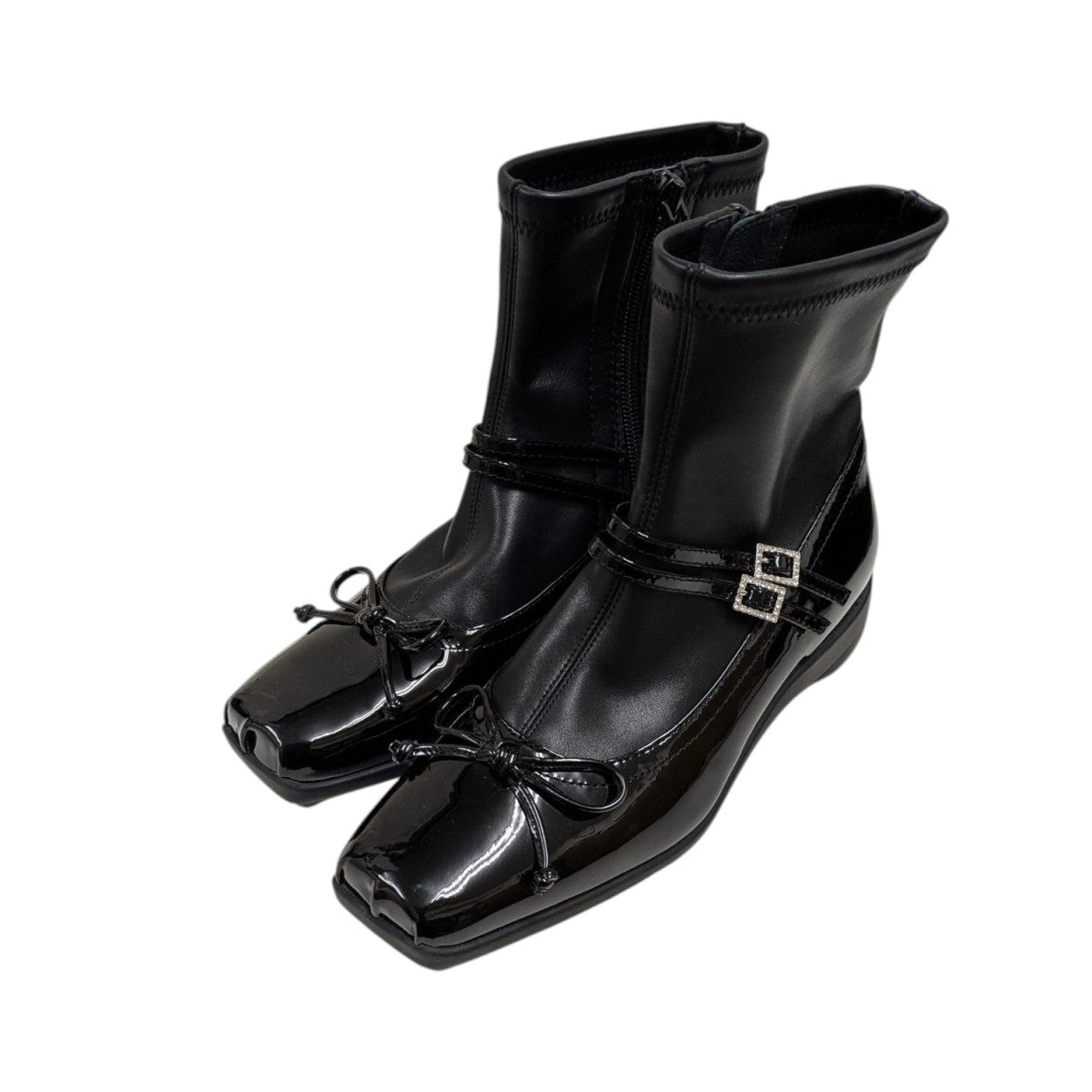 STACCATO リボンストレッチブーツ 古着・中古-1枚目のアイテム画像