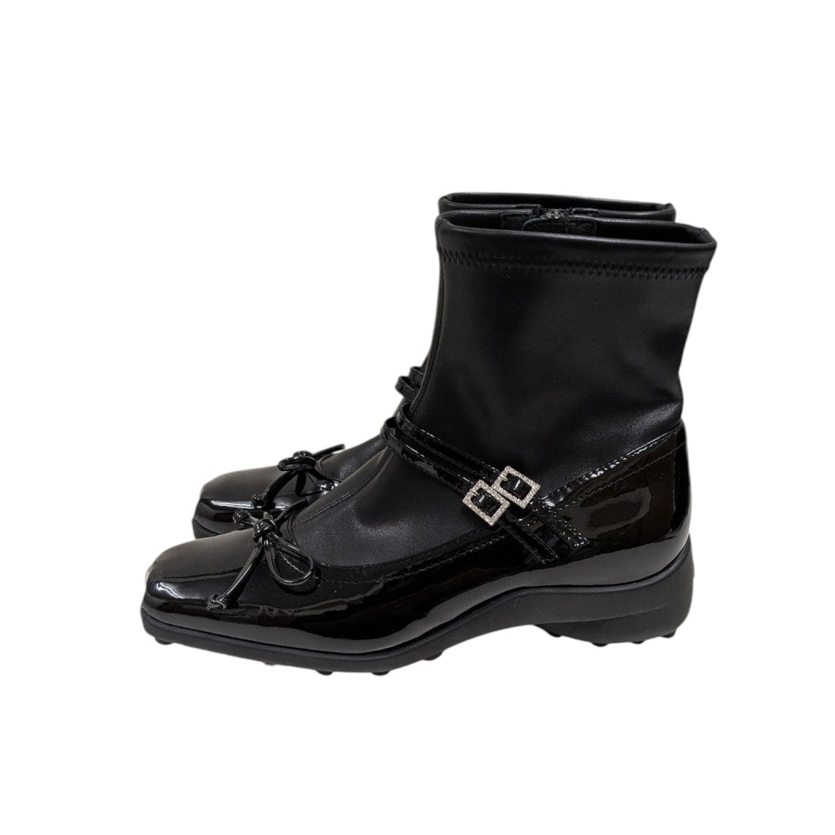 STACCATO リボンストレッチブーツ 古着・中古-3枚目のアイテム画像