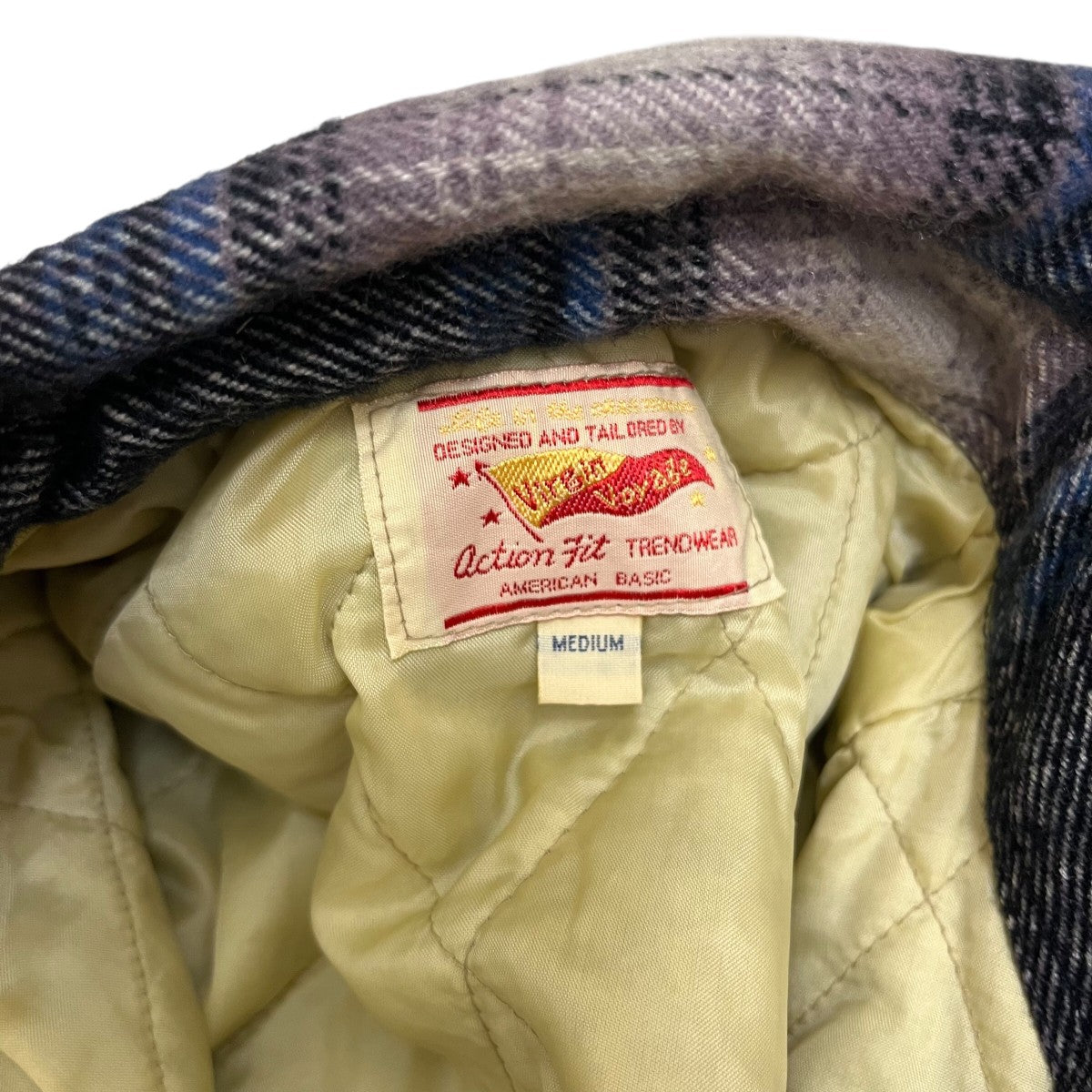 VIRGIN VOYAGE 中綿チェックシャツ 古着・中古-5枚目のアイテム画像