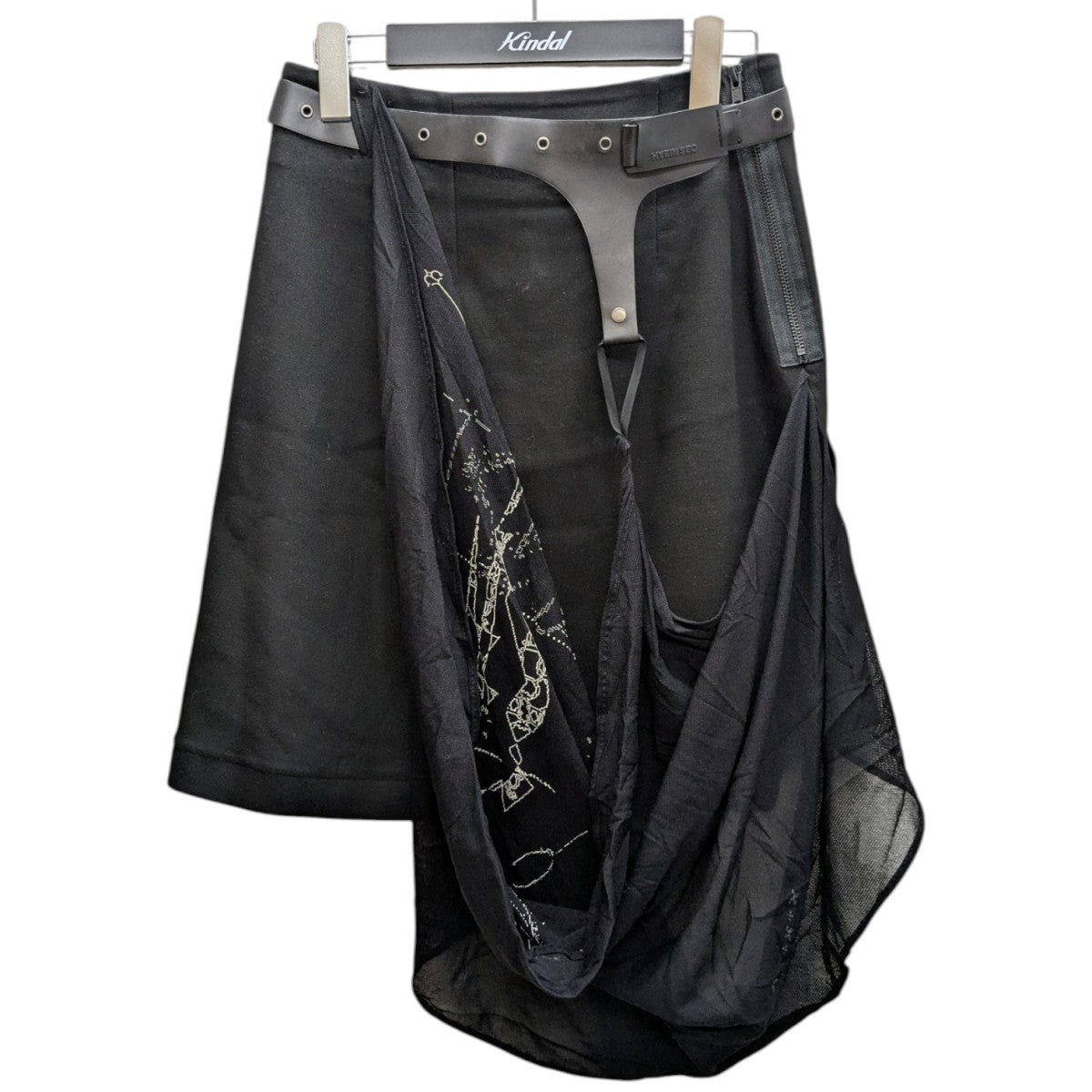 HYEIN SEO 25AW GRAPHIC WRAP SKIRT W GARTER BELT ベルト付きラップスカート 古着・中古-1枚目のアイテム画像