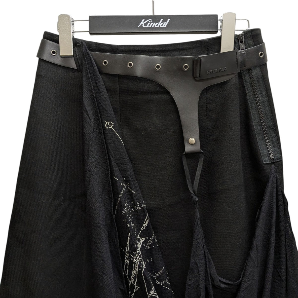 HYEIN SEO 25AW GRAPHIC WRAP SKIRT W GARTER BELT ベルト付きラップスカート 古着・中古-3枚目のアイテム画像
