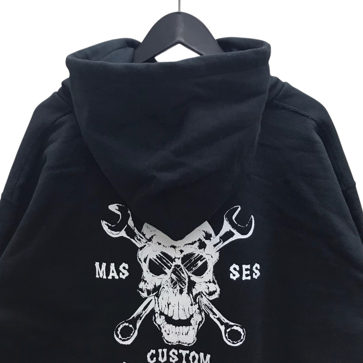 25SSM＆M×MASSES HOODED SKULLスカルプリントパーカー
