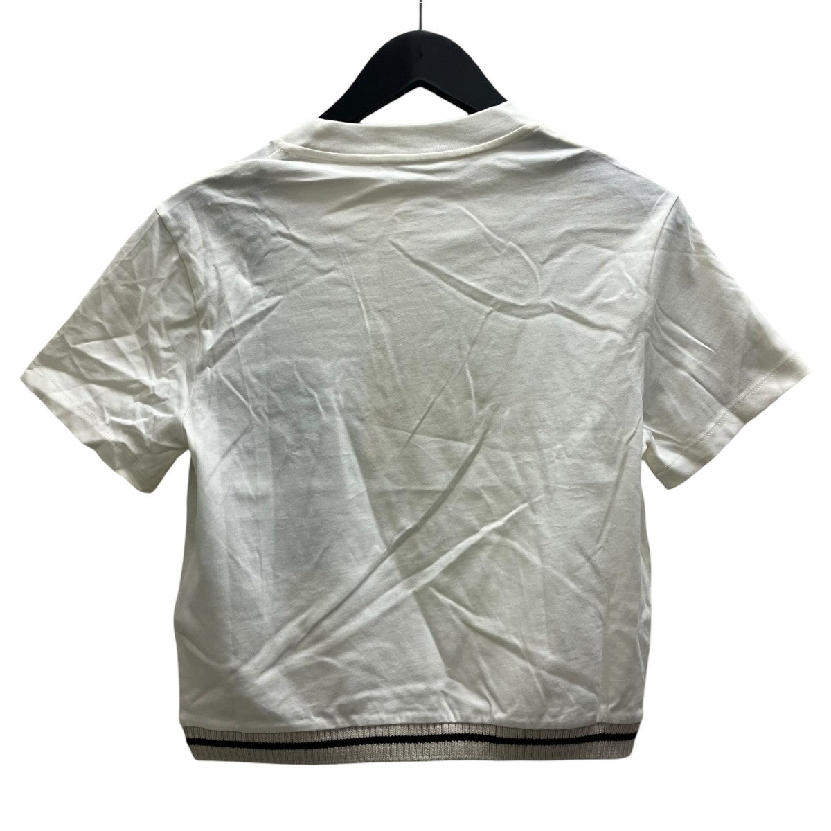 ショート丈ニットドッキングTシャツ