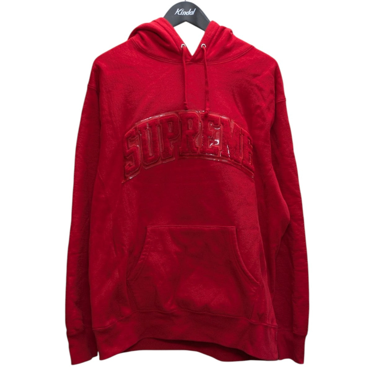 17AWPatent Chenille Arc Logo Hooded Sweatshirtスウェット 裏起毛プルオーバーパーカー