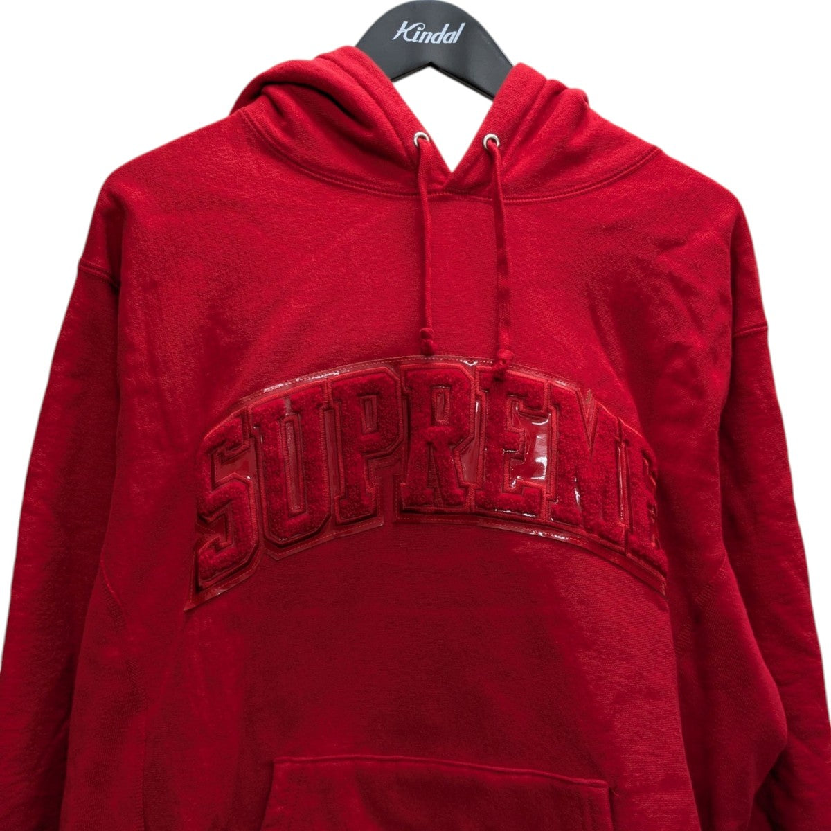 17AWPatent Chenille Arc Logo Hooded Sweatshirtスウェット 裏起毛プルオーバーパーカー