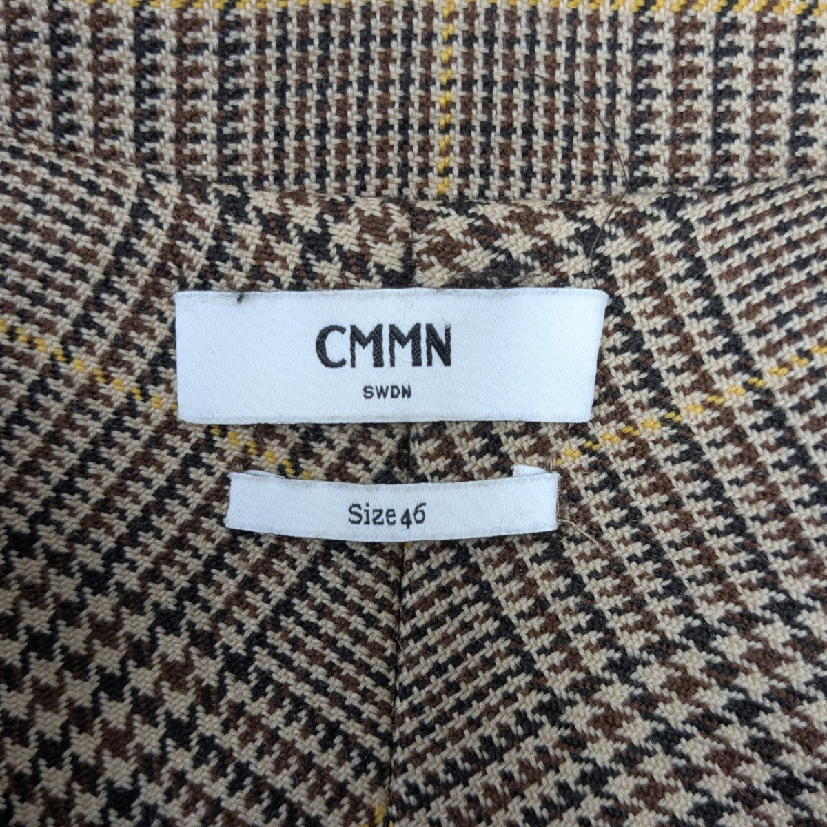 CMMN SWDN チェックコート 古着・中古-5枚目のアイテム画像