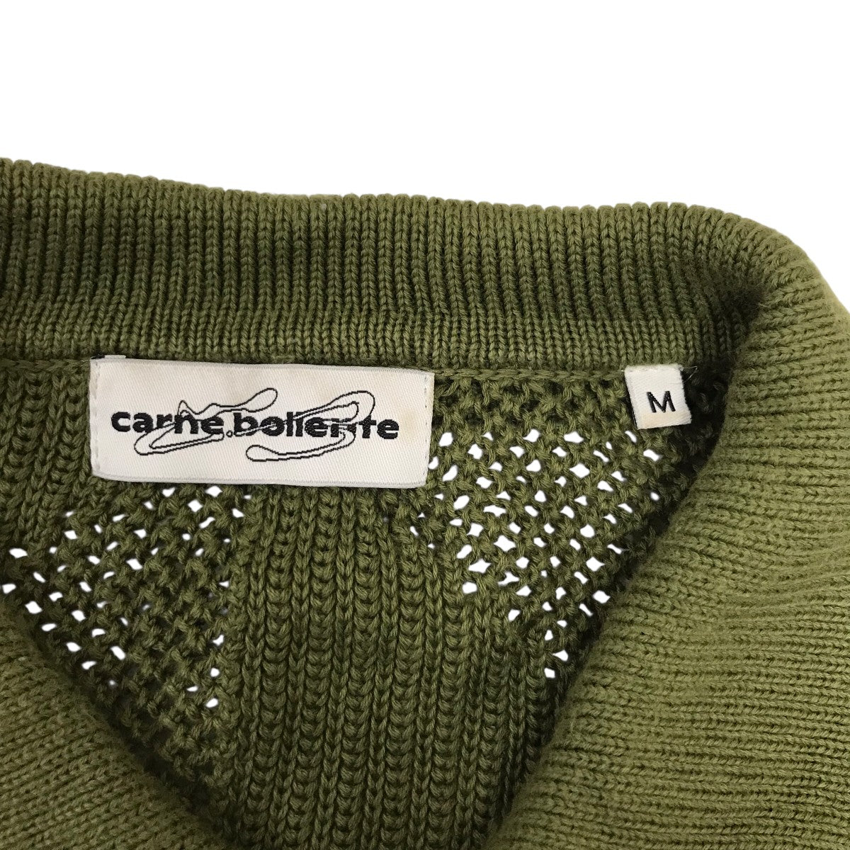carne bollente半袖ニット CARNE BOLLENTE(カルネボレンテ) CUPID'S NET ハートニット半袖シャツ