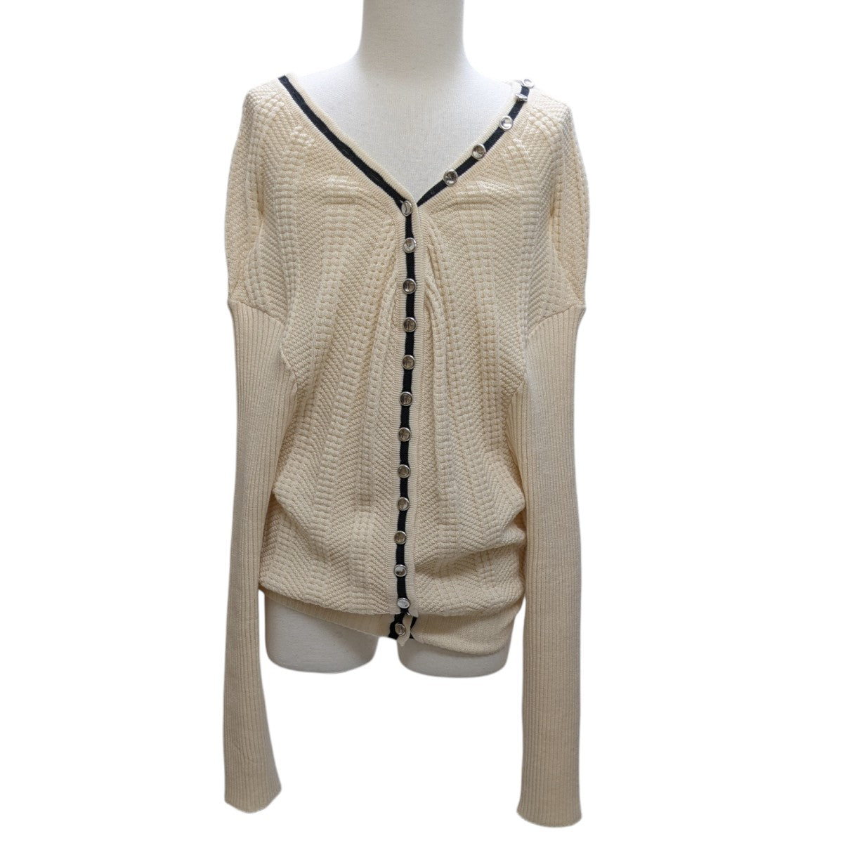 Y／project 【CLASSIC RUFFLE NECKLACE CARDIGAN】ニットカーディガン 古着・中古-1枚目のアイテム画像