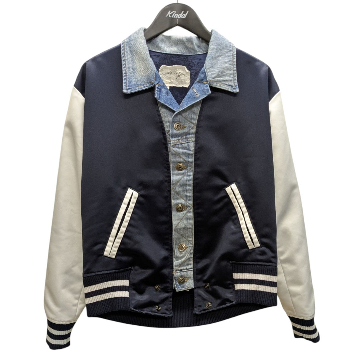 GREG LAUREN(グレッグローレン) SATIN VARSITY TRUCKER FRONTサテン