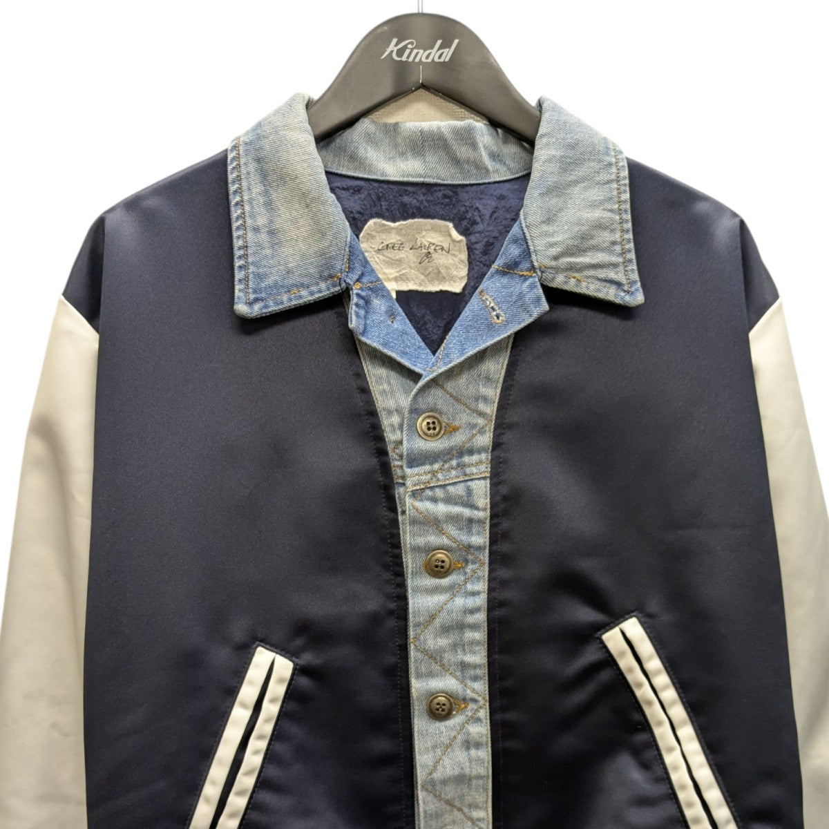 GREG LAUREN SATIN VARSITY TRUCKER FRONTサテンバーシティジャケット 古着・中古-2枚目のアイテム画像