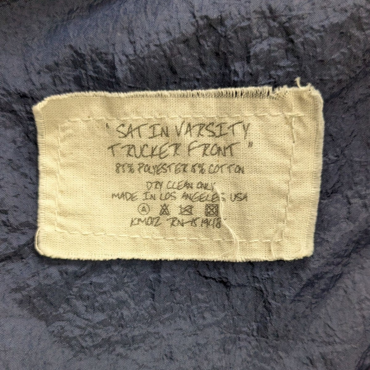 GREG LAUREN SATIN VARSITY TRUCKER FRONTサテンバーシティジャケット 古着・中古-6枚目のアイテム画像