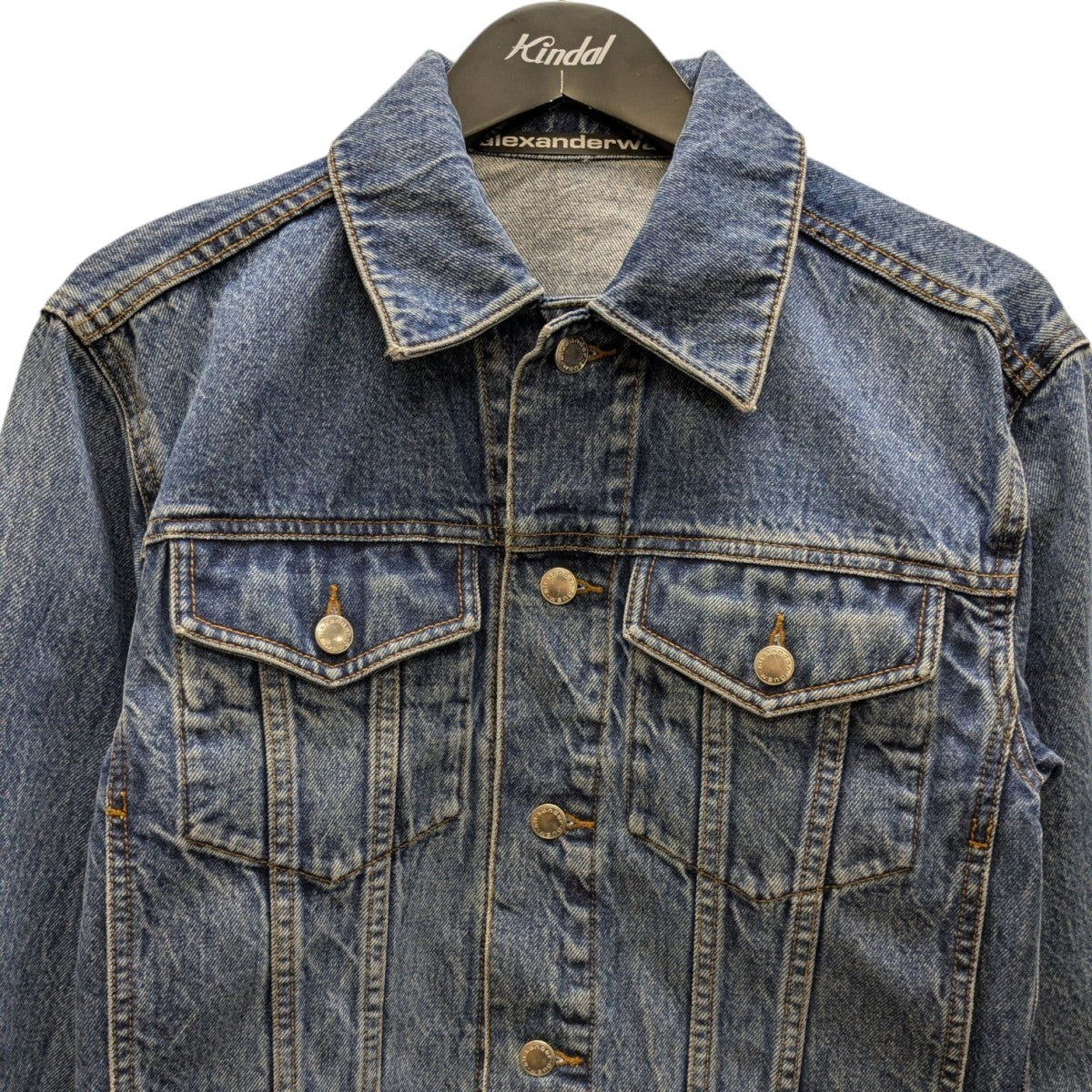 ALEXANDER WANG 袖ラインストーンデニムジャケット 古着・中古-2枚目のアイテム画像