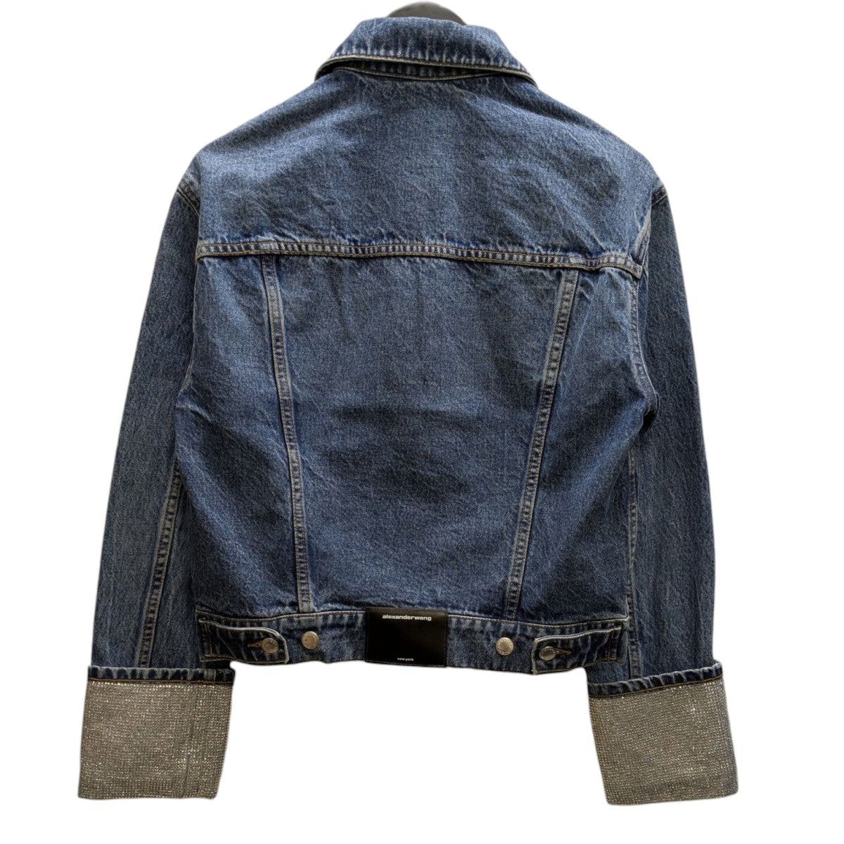 ALEXANDER WANG 袖ラインストーンデニムジャケット 古着・中古-4枚目のアイテム画像