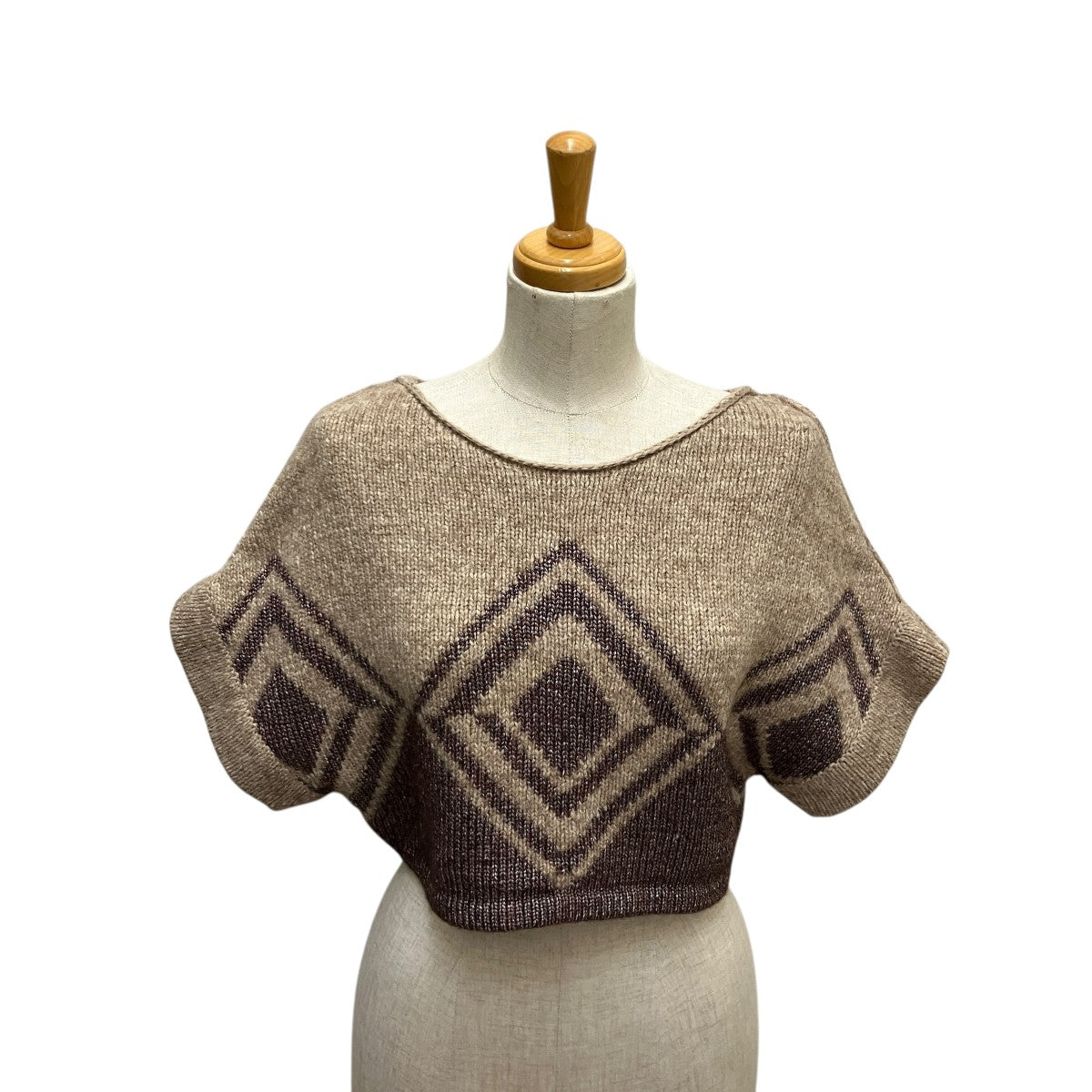 アルパカ混クロップドニットF108-7206ALW