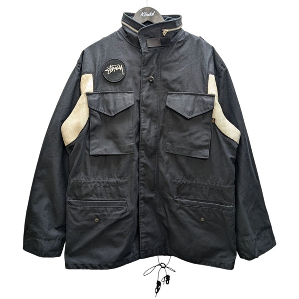 stussy×alpha industries M-65 フィールドジャケット ブラック サイズ