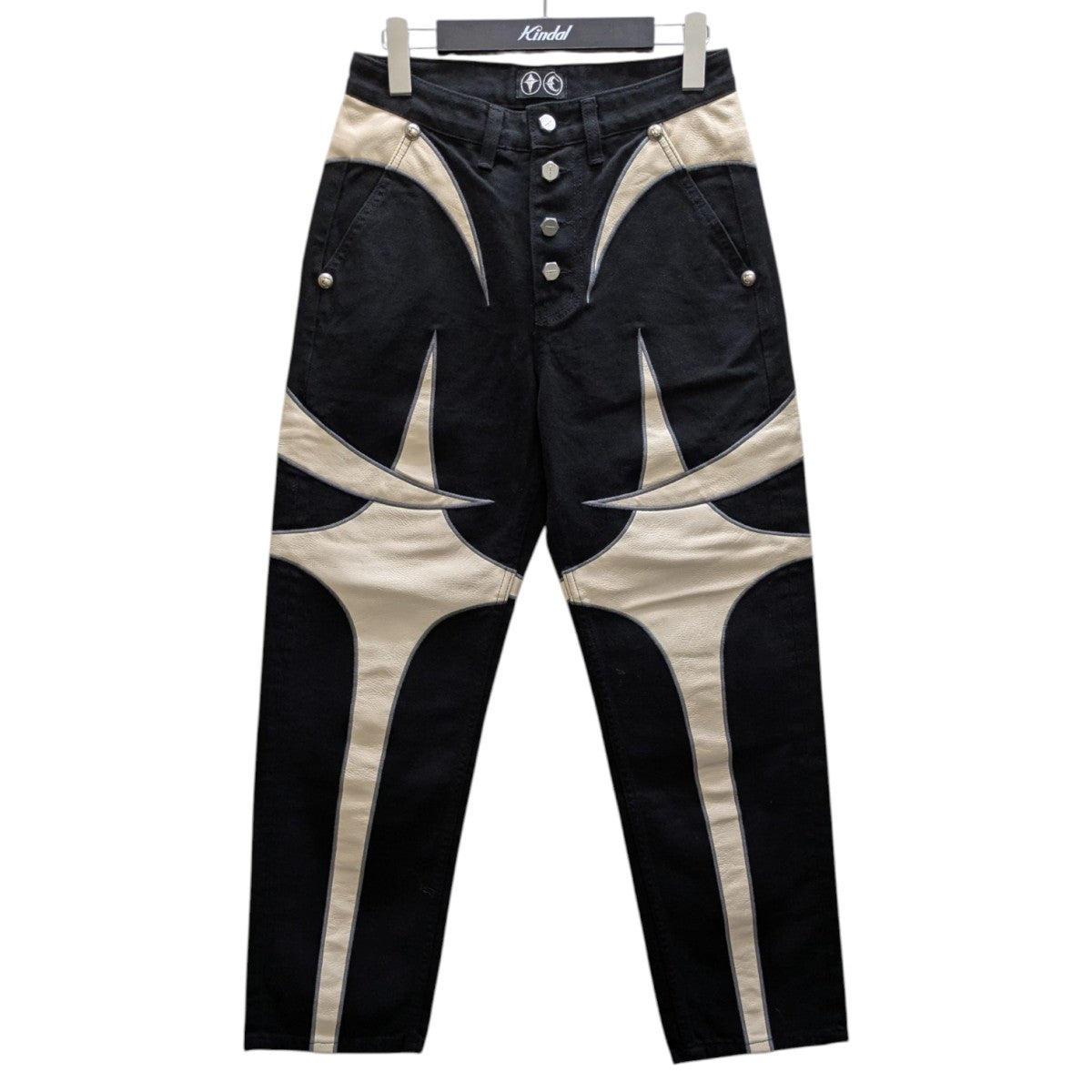 サグクラブ サイズ:2 TC24PT0602 レザー切り替えデニムパンツ 中古 BS99