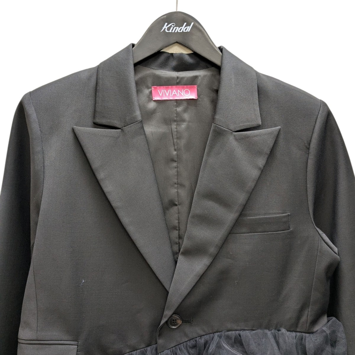 VIVIANO(ヴィヴィアーノ) チュールジャケット ブラック サイズ サイズ