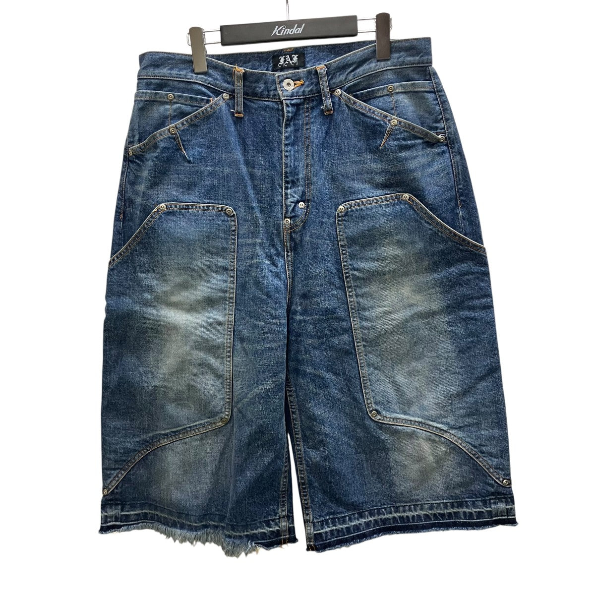 NEWCOMMUNE Aged Baggy Denim Shorts デニムショートパンツ