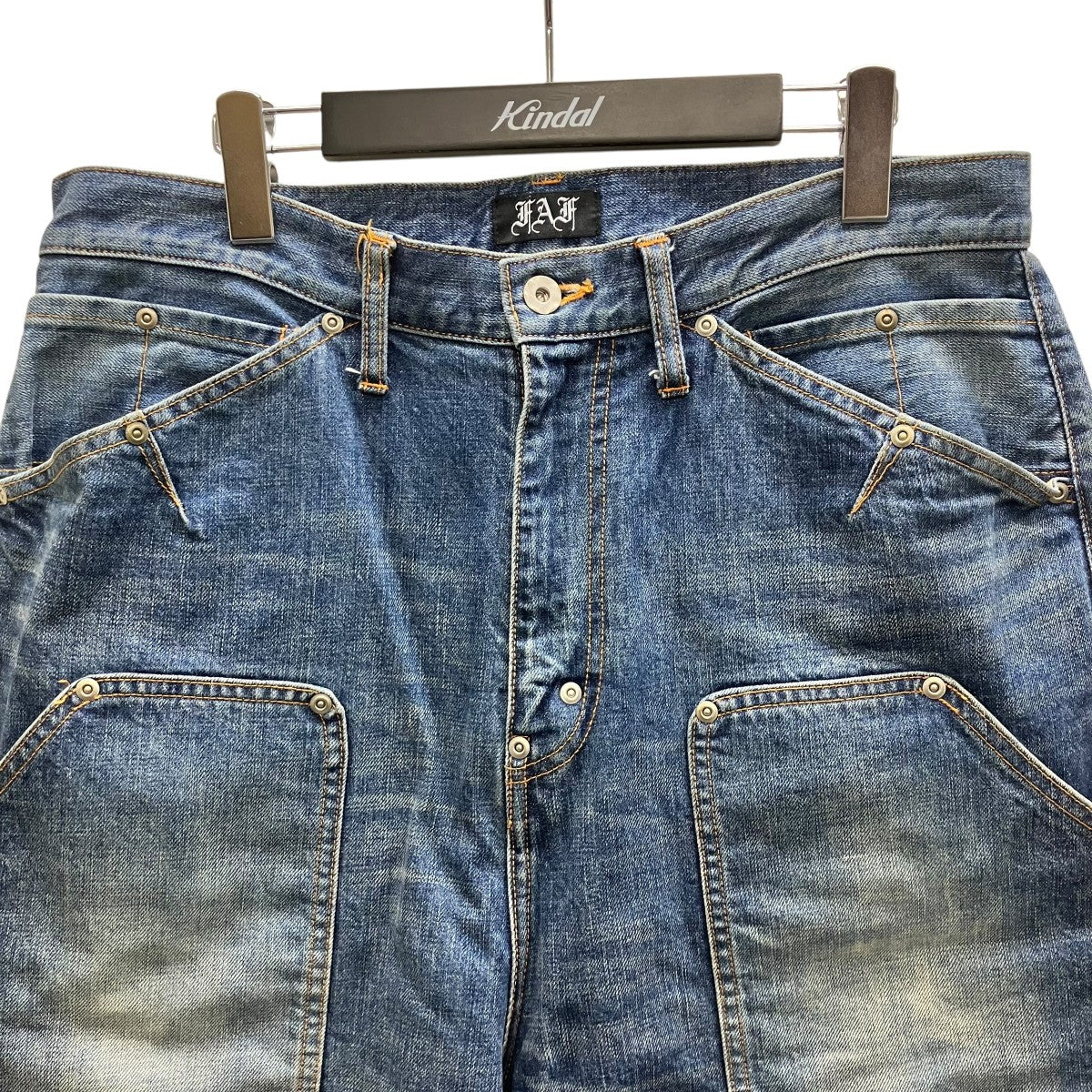 NEWCOMMUNE Aged Baggy Denim Shorts デニムショートパンツ