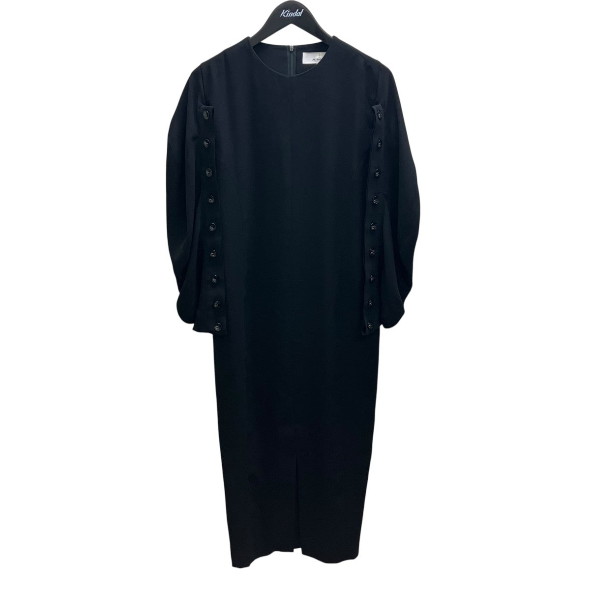 AKIRA NAKA Mirka drape sleeve dress BKドレープワンピースAW2361-BK 古着・中古-1枚目のアイテム画像