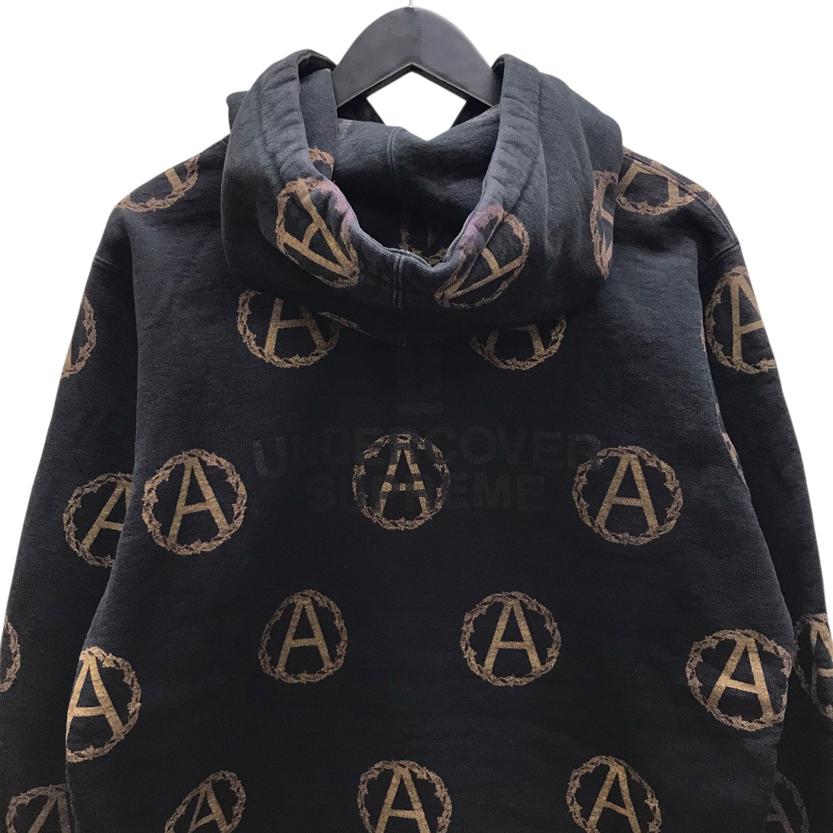 Supreme×UNDERCOVER Anarchy Hoody総柄フーディ ブラック サイズ M