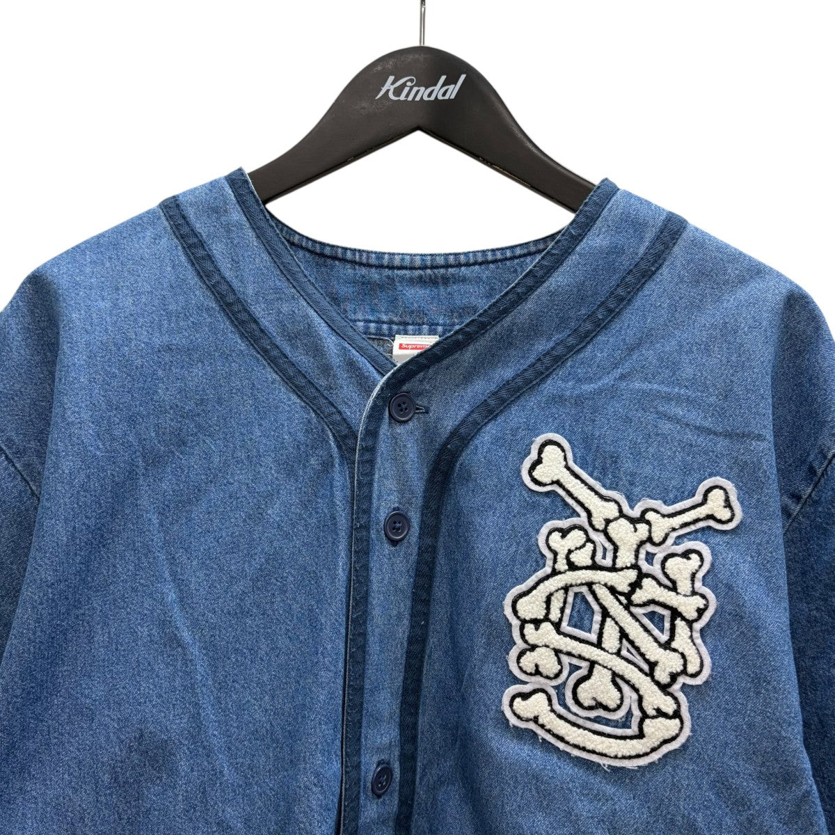 Patches Denim Baseball Jerseyデニムシャツ