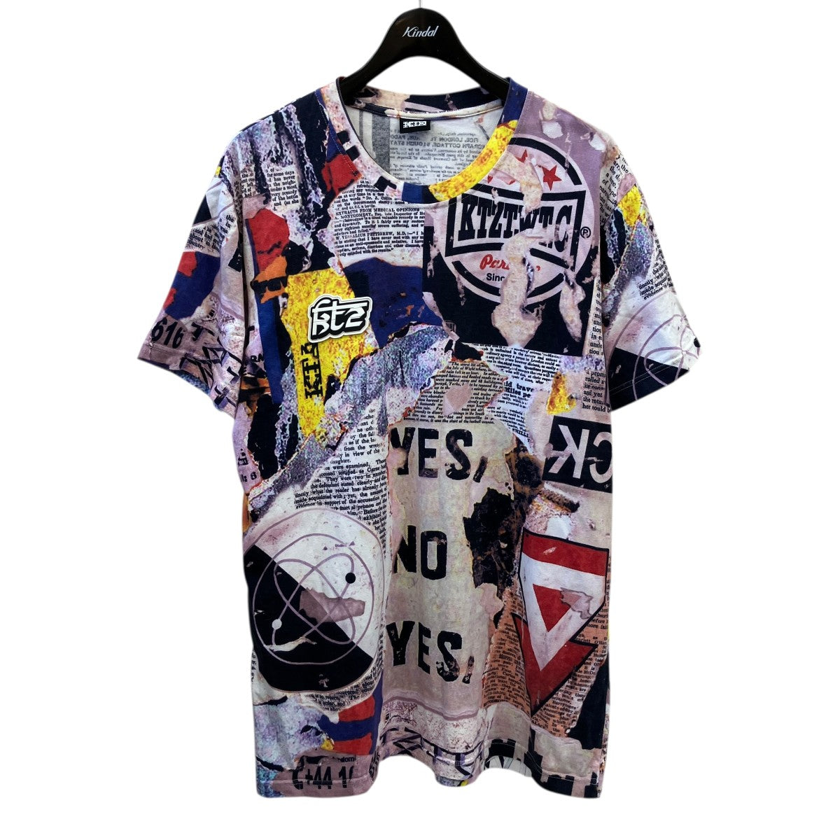 KTZ 新聞柄カットソー 古着・中古-1枚目のアイテム画像