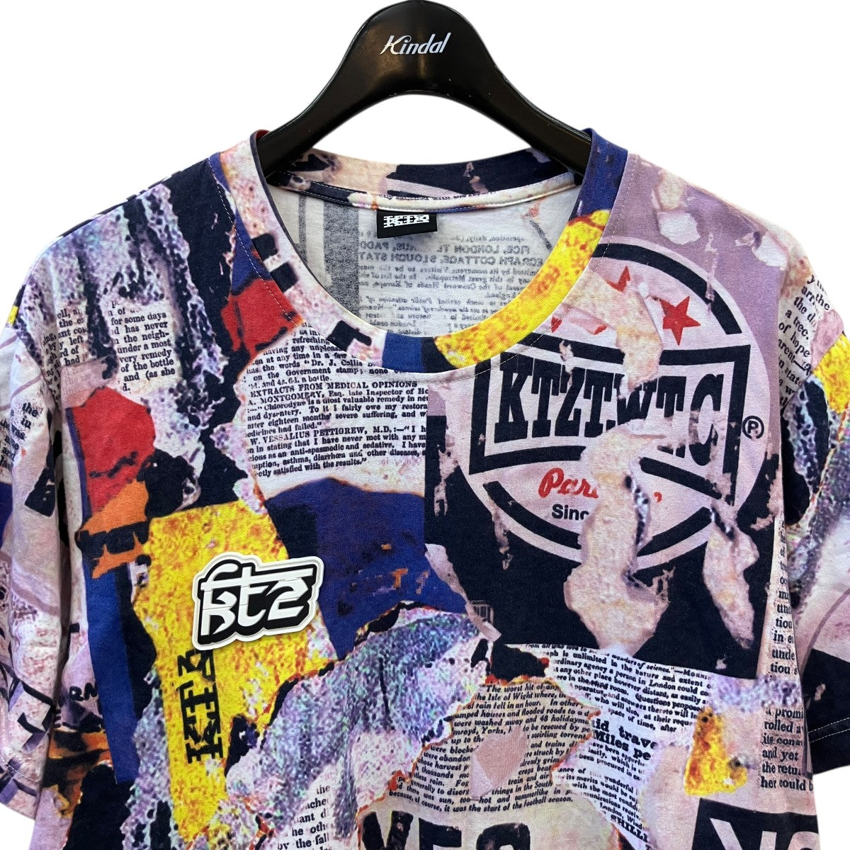 KTZ 新聞柄カットソー 古着・中古-3枚目のアイテム画像