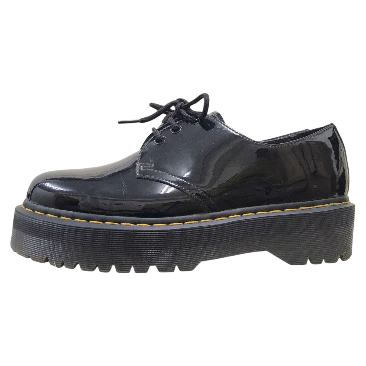 Dr. Martens ブラックレザーシューズ Dr．Martens(ドクターマーチン) 「1461 QUAD PATENT」レザーシューズ