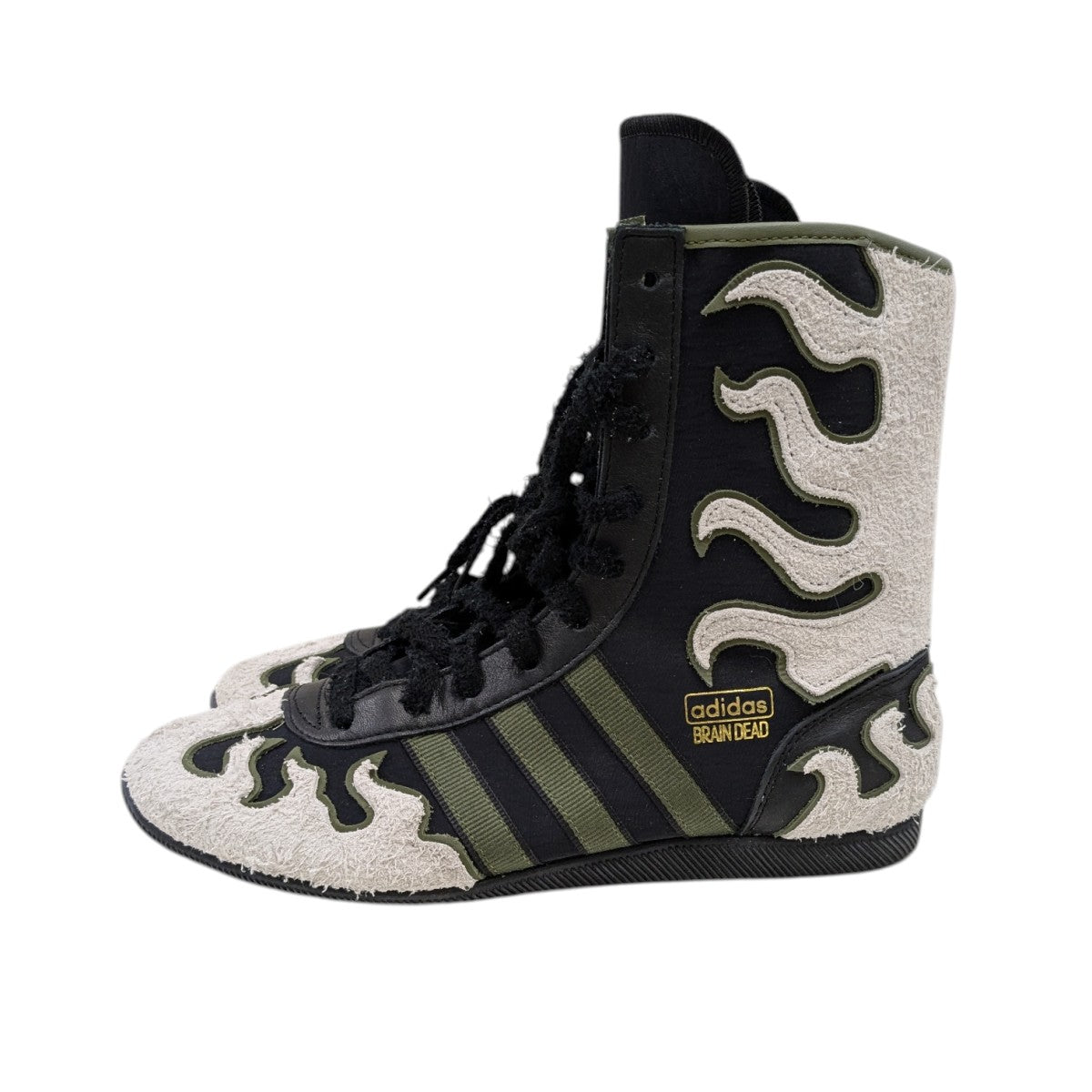Japan Hi Core Black Crystal White Gold Metallic ハイカットスニーカー