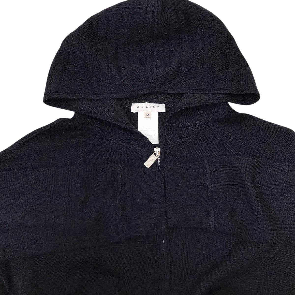 CELINE マカダム ジップアップパーカー ネイビー Mサイズ ヴィンテージ CELINE マカダム ジップアップパーカー ネイビー Mサイズ ヴィンテージ