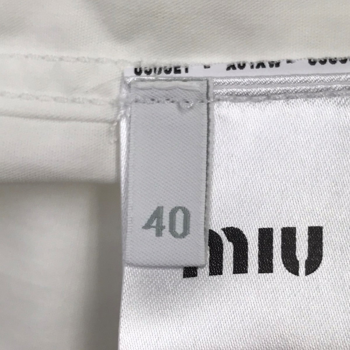 MIU MIU(ミュウミュウ) 長袖シャツ DNA425 S232 10RG ホワイト サイズ