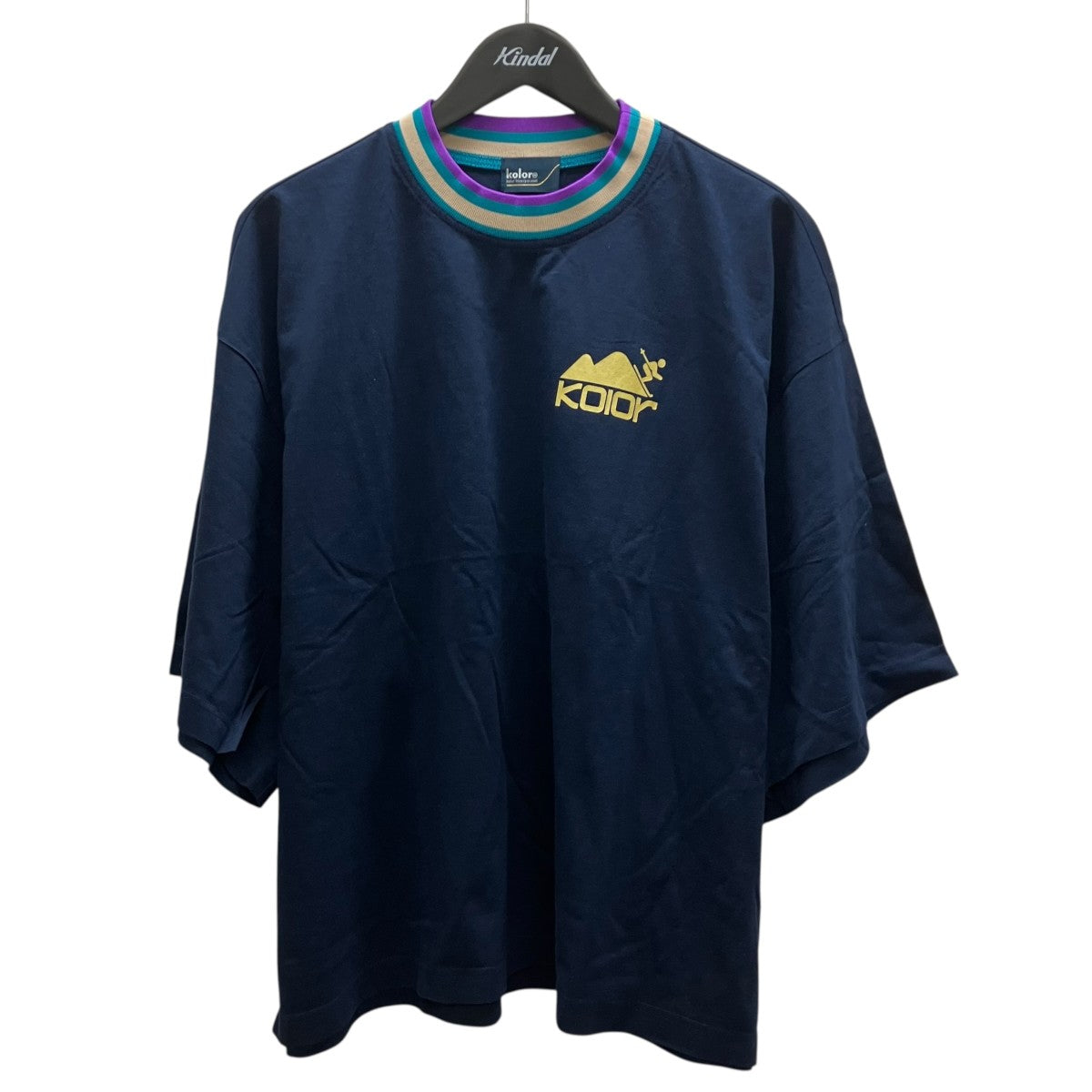オーバーラップリブTシャツ
