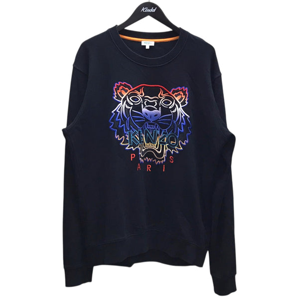 KENZO クルーネック スウェット（ブラック） サイズ：M KENZO(ケンゾー) クルーネックスウェット ブラック サイズ L｜【公式
