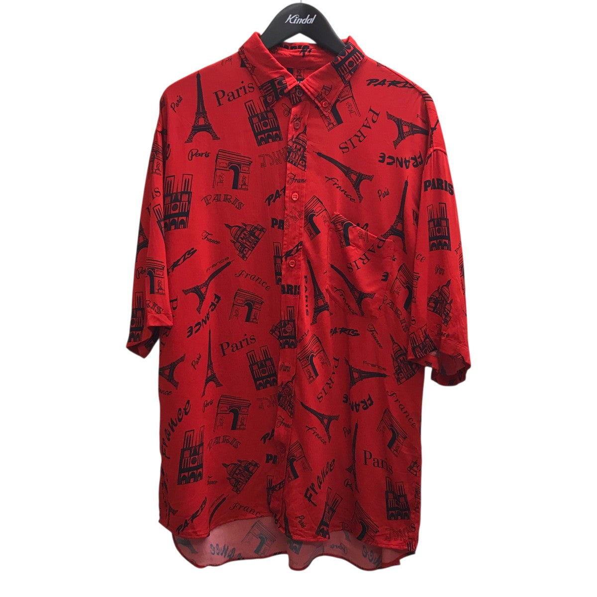 BALENCIAGA 総柄半袖シャツ 古着・中古-1枚目のアイテム画像